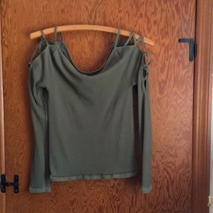 Free people open shoulder layering top